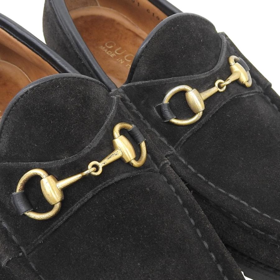 GUCCI Women's Horsebit Suede Loafers Dress Shoes Size:6.5/JP:23.5 141159K Authen thumbnail 5