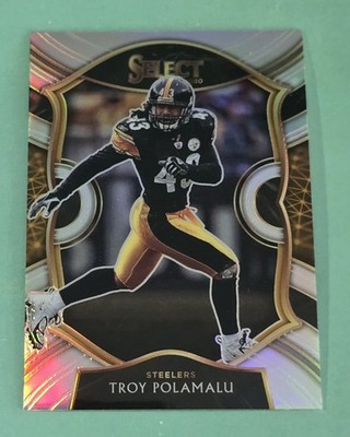 2020 Panini Select TROY POLAMALU Silver Prizm #28 Pittsburgh Steelers 