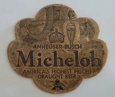 VINTAGE MICHELOB BEER 4." INCH COASTER ANHEUSER BUSCH BREWING CO ST LOUIS MO 