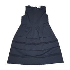 MADEWELL Dress Womens Size M Black Silhouette Sleeveless Knee Length #39144