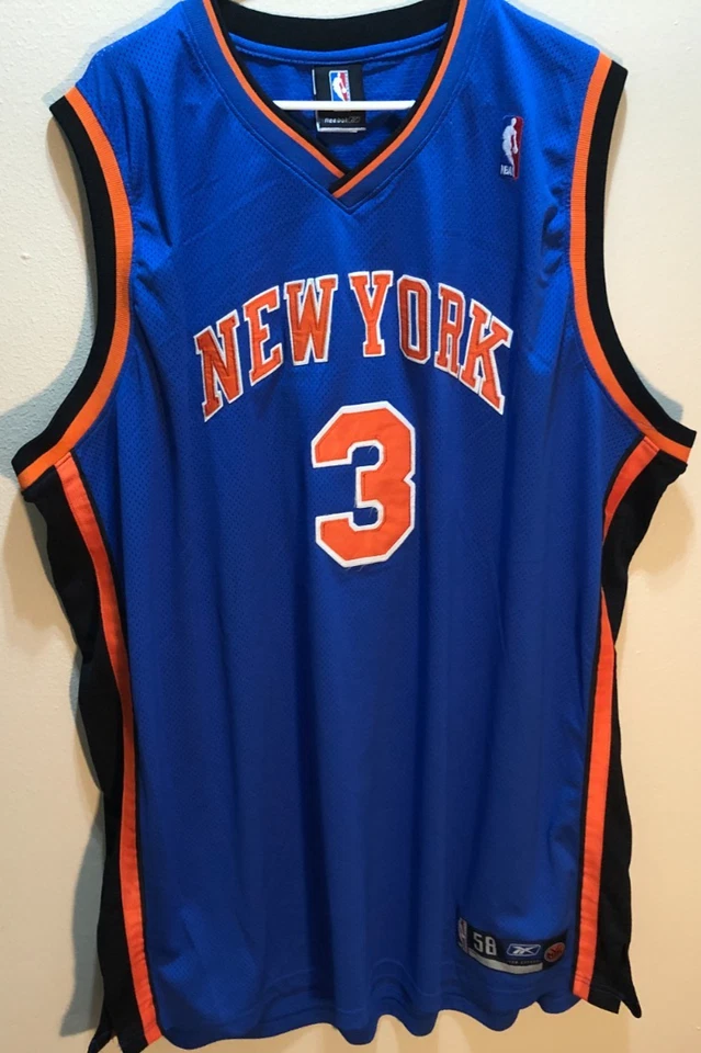 Stephon Marbury #3 New York Knicks NBA Reebok Blue Stitched Basketball Jersey 58 - Image 2 of 2