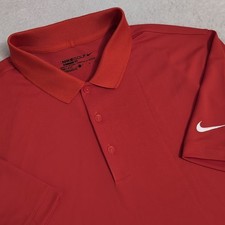 NEW Nike Golf Polo Shirt Mens Standard Fit Dri-Fit Size Large Solid Orange