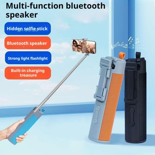 Haut-parleur portable et bâton selfie lumière banque d'alimentation portable extérieur BXU - Photo 5 sur 17