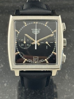 TAG Heuer Monaco Limited Edition Automatic Chronograph New Strap CS2110 w Papers