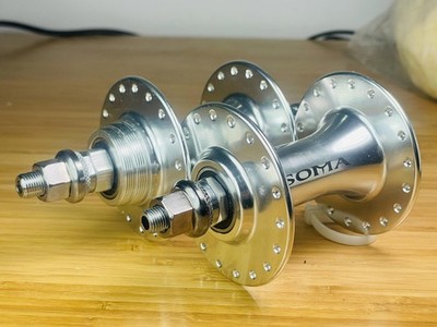 NOS SOMA Somax 36h Track Hub Set 100/120mm Fix / Fix Sealed Bearings - Silver