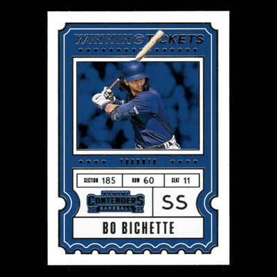 Bo Bichette #WT-2 2020 Panini Contenders Winning Tickets Toronto Blue Jays Card