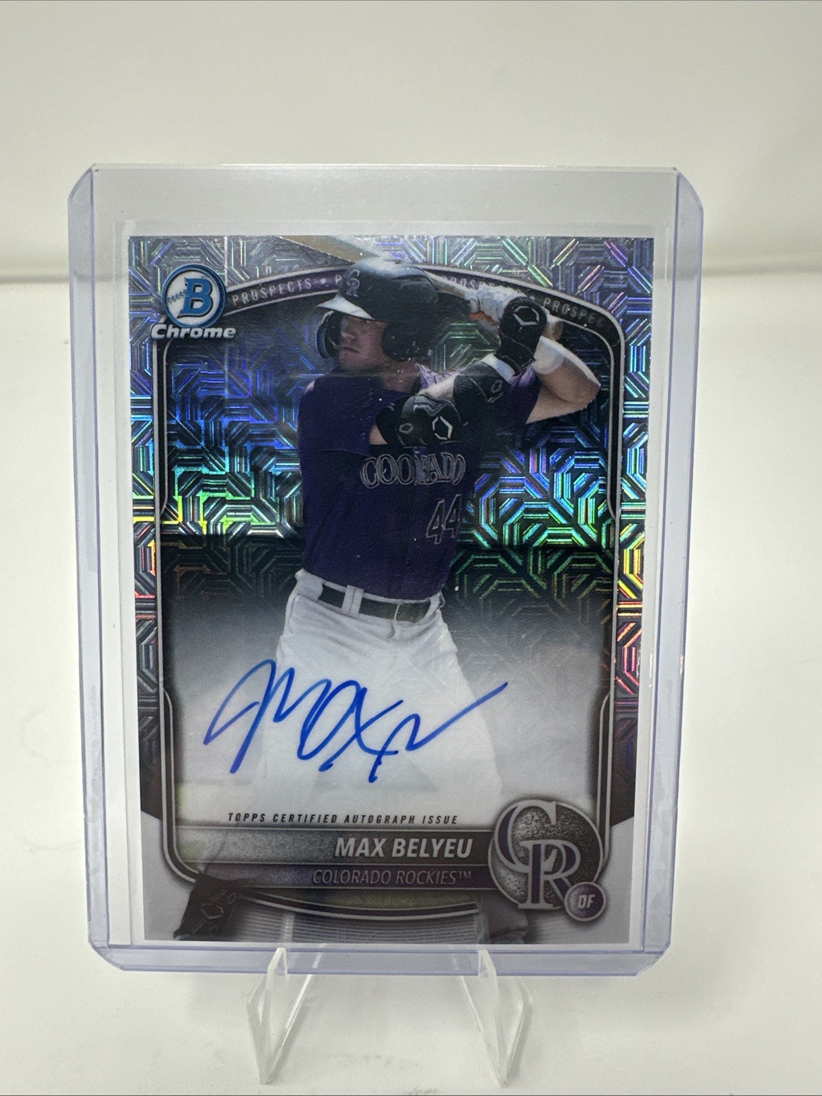 2025 Bowman Draft Chrome #BMA-MB Max Belyeu Mojo Refractor Auto