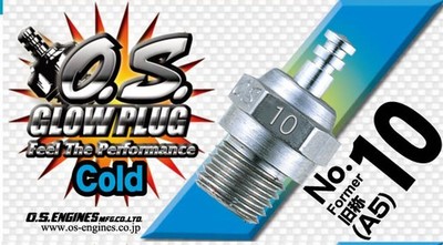 O.S. Glühkerze Kalt Cold Nr. 10 früher A5 Kerze Methanol Nitro OS Typ 10