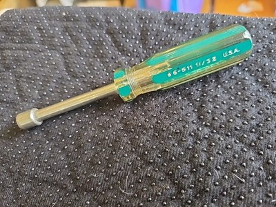 STANLEY 100 Plus 11/32'' Nut Drive 6 Point 66-511 Green Made in USA
