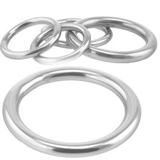 Rundring Edelstahl geschweißt V4A O-Ring Ring Öse poliert VA Ringe Metallring