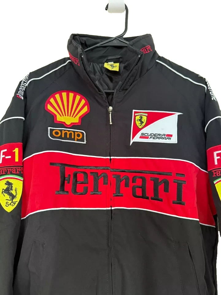 Vintage F1 Ferrari Jacket | Embroidered patches - Unisex Racing Jacket - Image 4 of 4