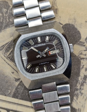 Raro orologio da polso uomo SLAVA TANK sovietico vintage BIG Hibrid 3056 URSS primi anni 80