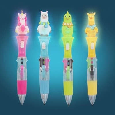 4 Color Light Up Pen with Topper Trendhaus COLLECT ALL