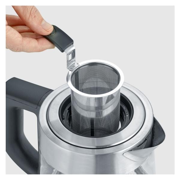 Tee-/Wasserkocher Deluxe Mini Wk 3473 (Edelstahl (GebüRstet)/Schwarz, 1,0 Liter)-image