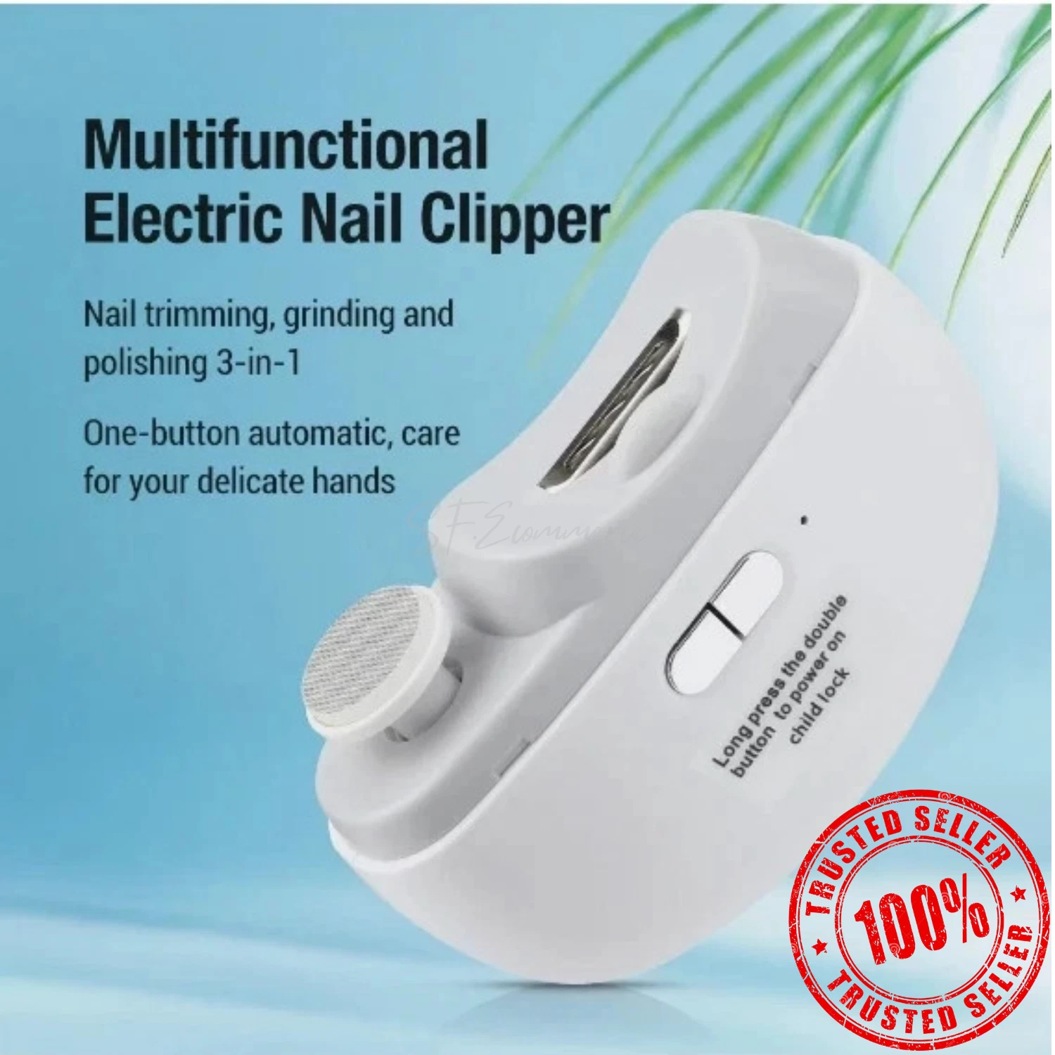 Electric Nail Clipper Grinding and Polishing Nail Cutter Trimmer (Rechargeable)
Opens in a new windo