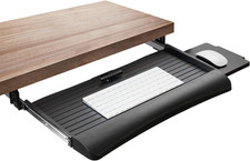 Mount-It Keyboard Tray under Desk with Adjustable Mouse Platform   Easy-Glide S