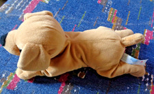 ST2/ DOUDOU PELUCHE NICOTOY SIMBA  CHIEN COUCHE BEIGE NEZ NOIR KOM9