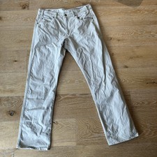 R M Williams Mens Moleskin Jeans Size 38-L Beige TJ781 Made In Australia 2009