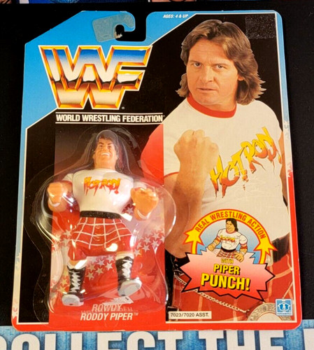 Vintage Hasbro WWF Rowdy Roddy Piper Series 2 Blue...