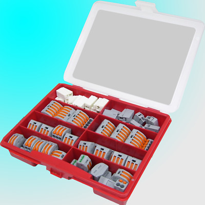 Wago Klemmen Set 222 412/413/415 + 224 101/112 (54 oder 80 Teile) Set mit Box