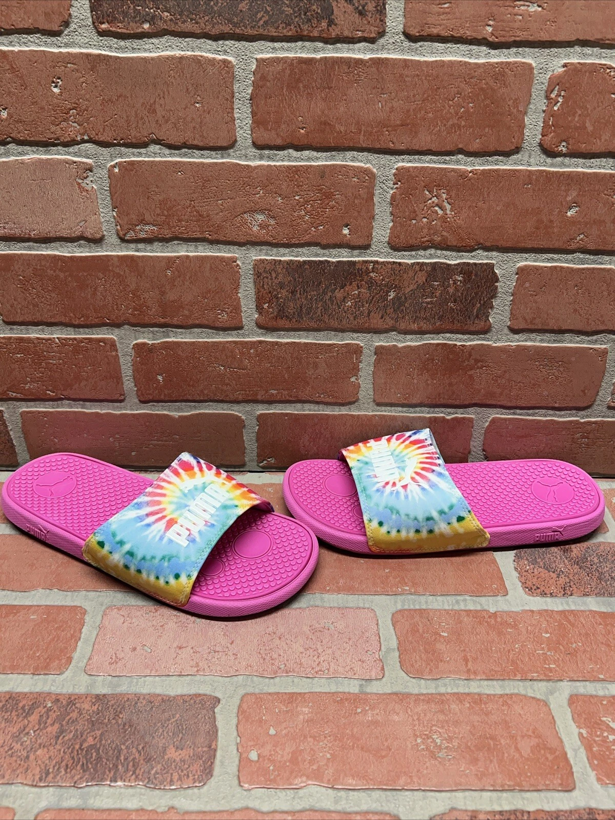 Sandali donna PUMA 'Cool Cat' tinta unita rosa slide taglia 7C