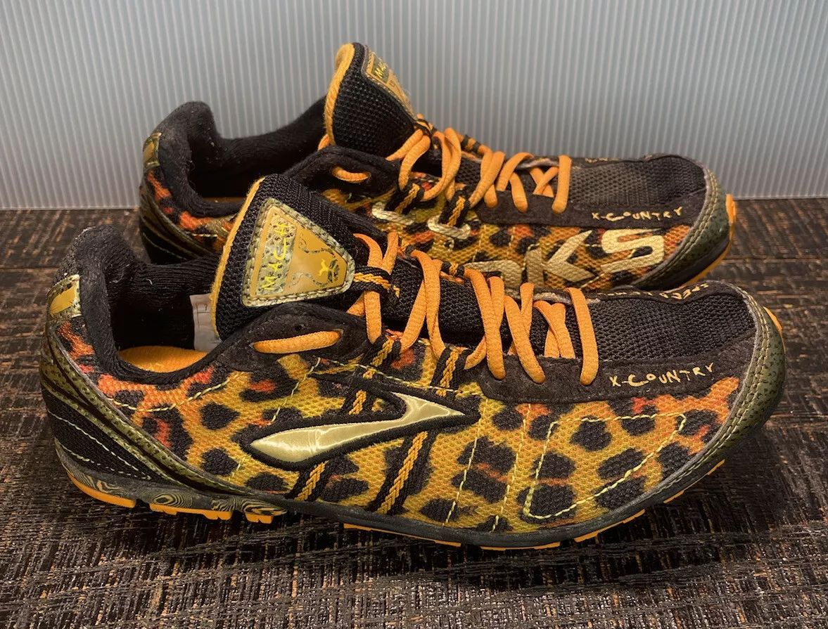 Brooks Mach Speed Demon Leopard Print Cross X-Country Womens Shoes Size 7 |  eBay