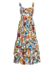Dolce & Gabbana Climbing Flowers Floral Poplin Dress 