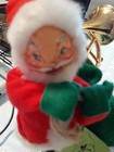 1967 Vintage Annalee Santa with Christmas Bag & Tuba 9" tall wire stand  — photo 6