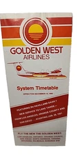 December 1980 Goldenwest Airlines Timetable Flight Schedule California JJP 240