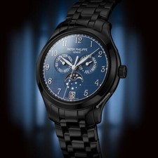 Patek Philippe 4947/1A Annual Calendar Moonphase Blue Satiné 'Bleu SLN' Shantung 3