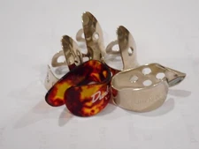 DUNLOP 5 PC FINGERPICK SET .025 W/2 THUMBPICKS-FOR GUITAR, DOBRO,BANJO,STEEL,ETC