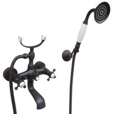 Oil Rubbed Bronze Bathtub Faucet Clawfoot Tub Filler Shower Mixer Tap stf611