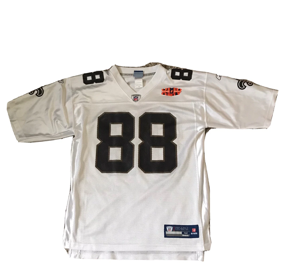 New Orleans Saints Shockey #88 Reebok Super Bowl XLIV Jersey Sz Medium White