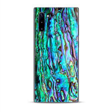 Skins Decal Wrap for Samsung Galaxy Note 10 Abalone Ripples Green Blue Purple