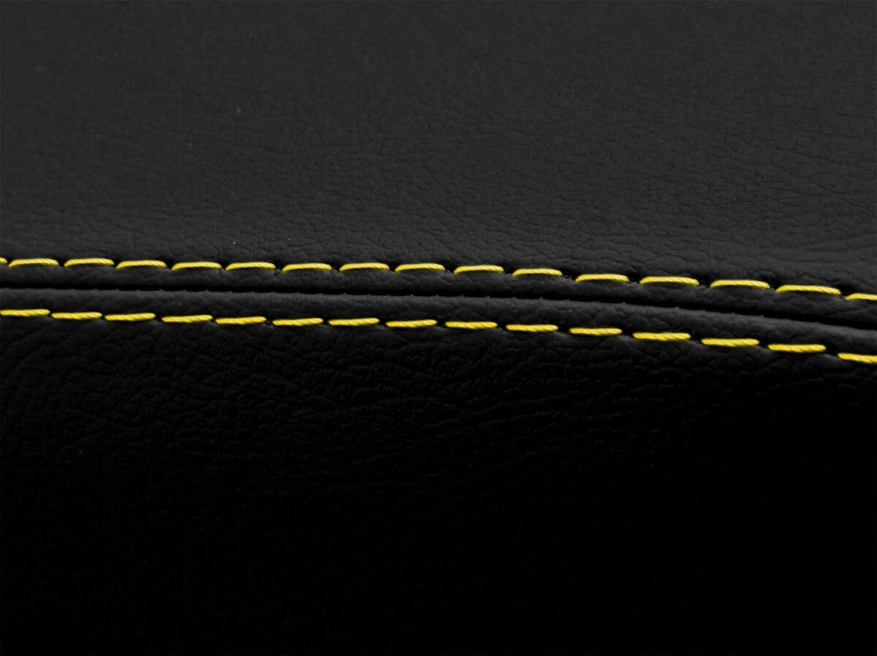 Se adapta a Chrysler 200 2011-2014 PVC cuero consola tapa reposabrazos cubierta puntada amarilla Foto 4 de 4