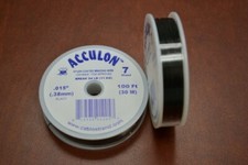 ACCULON BLACK 7 STRAND BEADING WIRE .015" .38mm 100 FEET