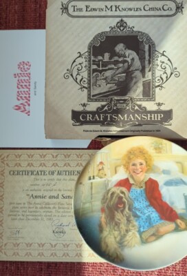 Knowles ''Annie and Sandy'' Collector Plate 1982 ,  8 1/2'' All ORIGINAL!!