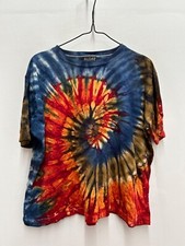 Vintage Alore Tie Dye USA Made Short Sleeve Cotton XL T Shirt 90s Retro Hipster