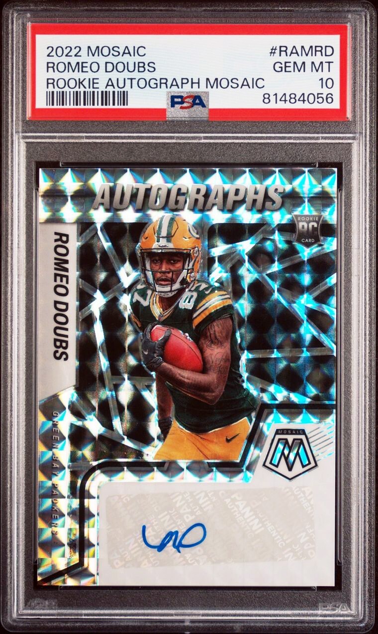 Romeo Doubs Panini Mosaic Rookie Autograph Mosaic #RAMRD Base