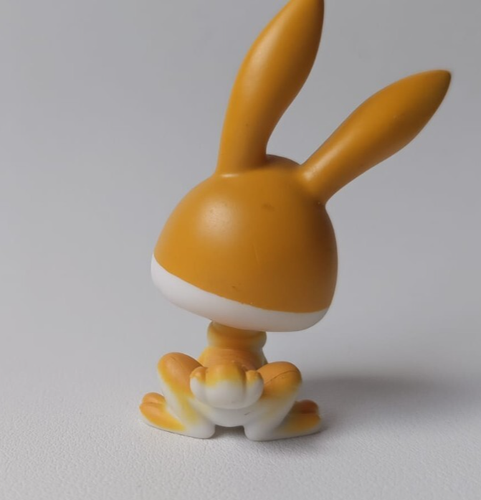 Littlest Pet Shop LPS #75 Bunny Rabbit Orange White Blue Dot Eyes ...