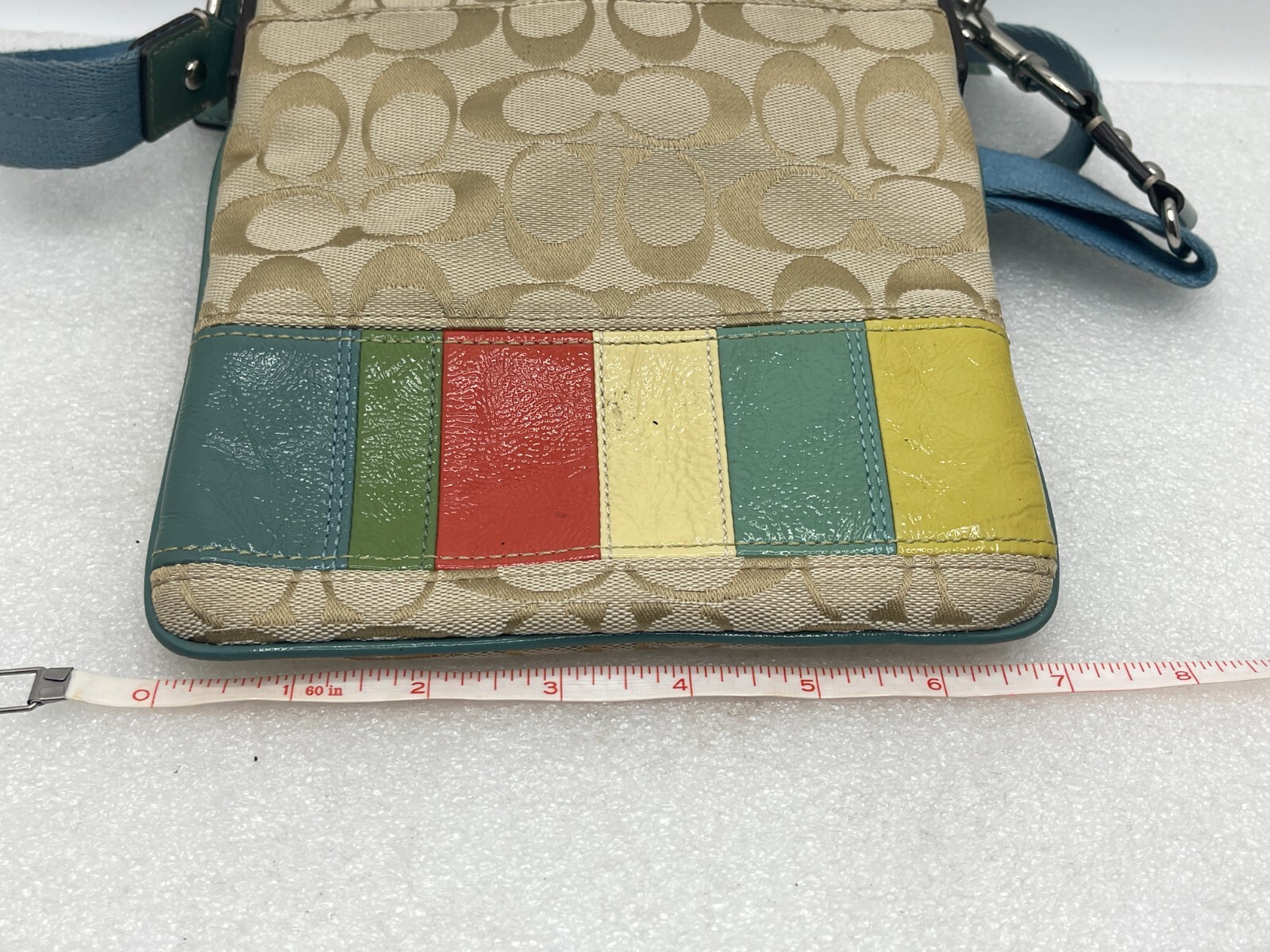 Coach Beige Fabric/Patchwork Leather Messenger Cr… - image 10