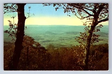 VINTAGE A TINY VILLAGE SKYLINE DRIVE BLUE RIDGE MOUNTAINS POSTCARD AN