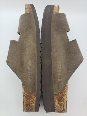 Birkenstock Sandal Brown Suede Orthotic Modified Right Foot Lift Women 38  Size