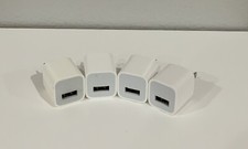 Apple 5W USB Wall Charger Power Adapter for iPhone - White. SET OF 4