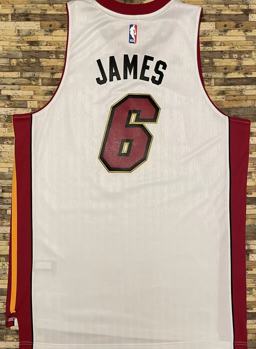 Miami Heat Lebron James 2012 Champions Adidas Basketball Jersey