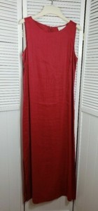 red linen maxi dress