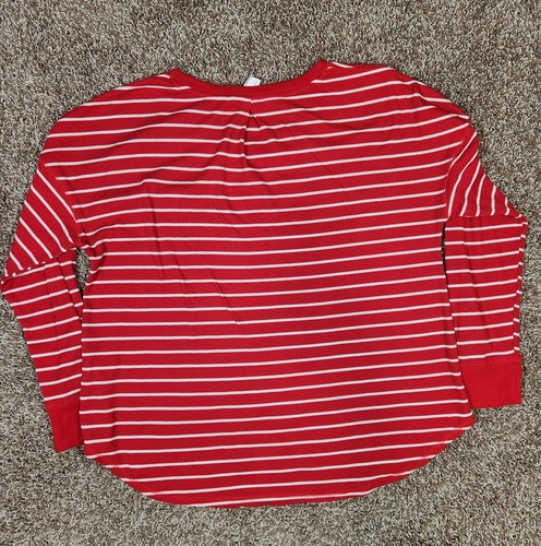 Gilligan & O'Malley Red & White Stripe Thermal Pajamas Set - Women's 2XL - Picture 3 of 8