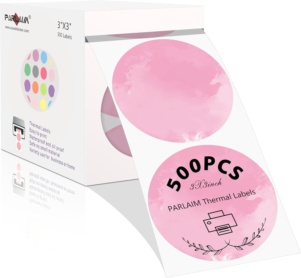 3-Inch Watercolor Dot Thermal Sticker Labels for Printing