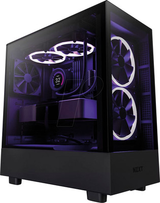 NZXT H5 Elite Midi Tower + NZXT F120 RGB Lüfter   Schwarz  