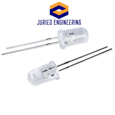 25 x White Clear LED 5mm Round Wide Angle LED Light Emitting Diode Bright PCB
